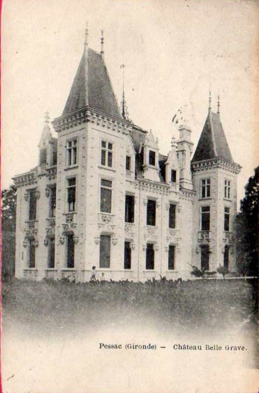 Carte postale ancienne Pessac -château Bellegrave