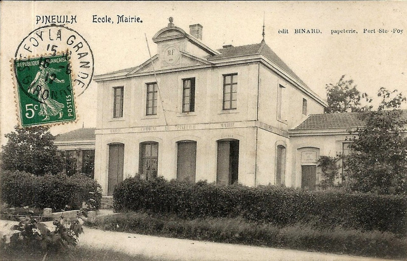 Carte postale ancienne Pineuilh - Mairie