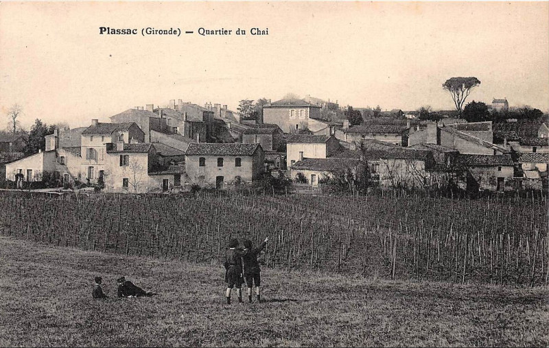 Carte postale ancienne Plassac - bourg 1