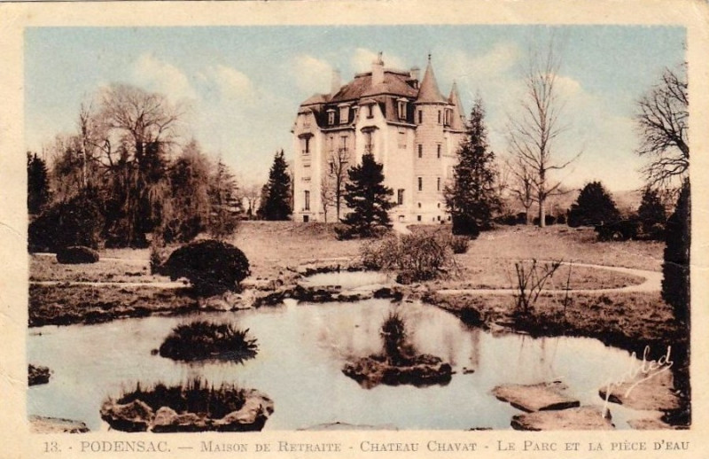 Carte postale ancienne Podensac - domaine de Chavat 1