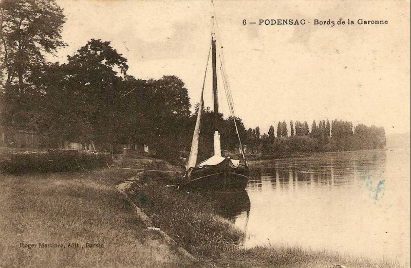 Carte postale ancienne Podensac - Garonne 2