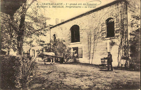 Carte postale ancienne Pomerol - château Gazin 1