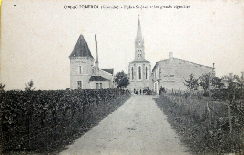 Carte postale ancienne Pomerol - église St Jean 4