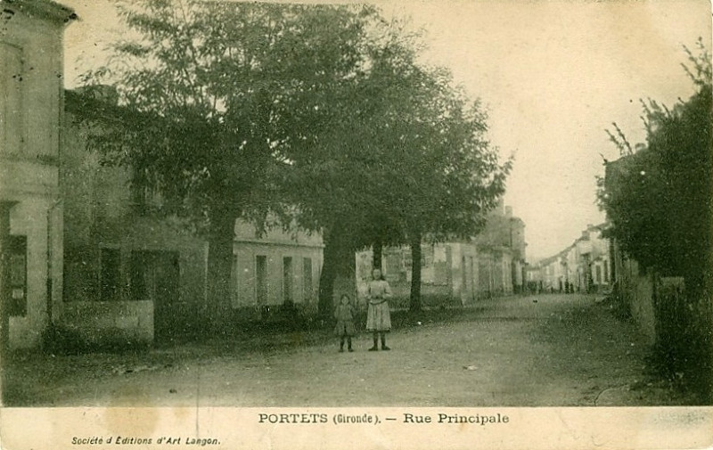 Carte postale ancienne Portets - bourg 2