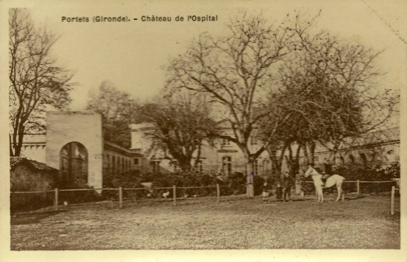 Carte postale ancienne Portets - château de l'Hôspital 2