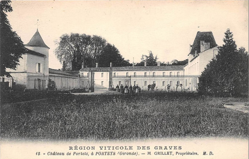 Carte postale ancienne Portets - château de Portets 2