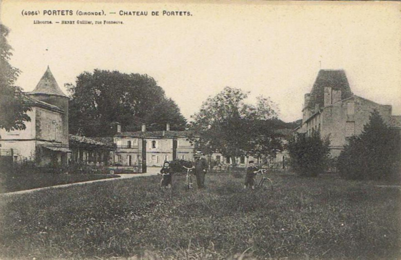 Carte postale ancienne Portets - château de Portets 5