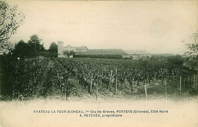 Carte postale ancienne Portets - château La Tour Bicheau 3