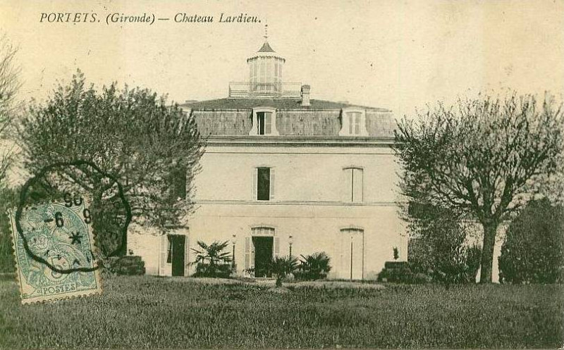 Carte postale ancienne Portets - château Tardieu 1