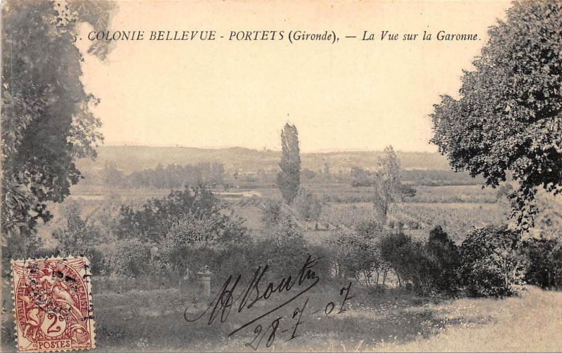 Carte postale ancienne Portets - Colonie Bellevue 6
