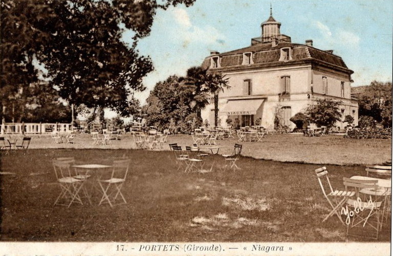 Carte postale ancienne Portets - Hôtel Niagara 2