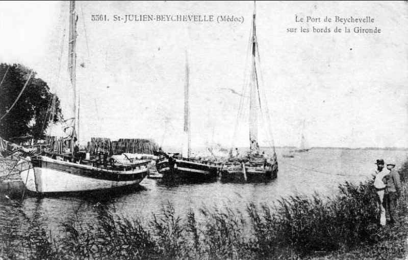 Carte postale ancienne Saint-Julien-Beychevelle - Port 2b