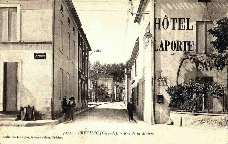 Carte postale ancienne Préchac - bourg 4