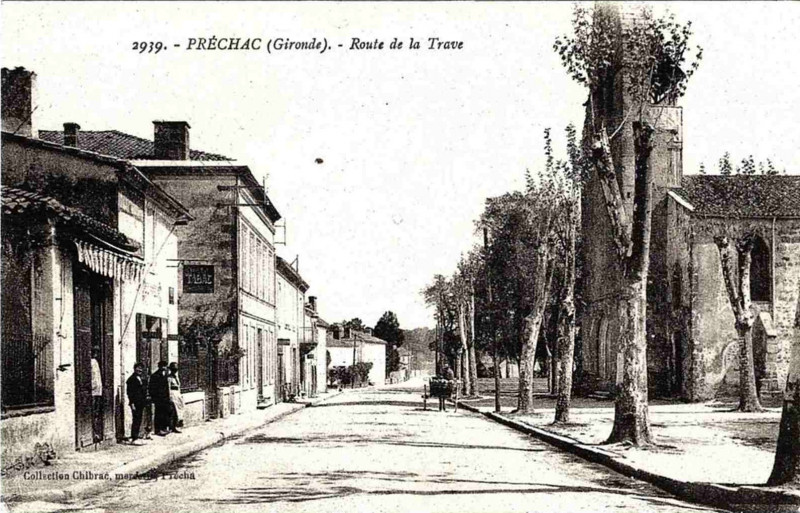 Carte postale ancienne Préchac - bourg 5