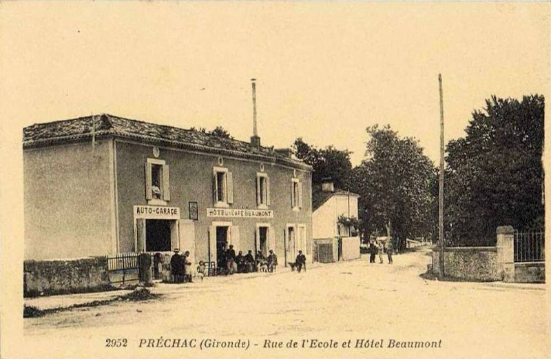 Carte postale ancienne Préchac - bourg 6