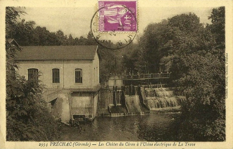 Carte postale ancienne Préchac - Le Ciron 3