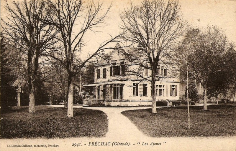 Carte postale ancienne Préchac - villa Les Ajoncs