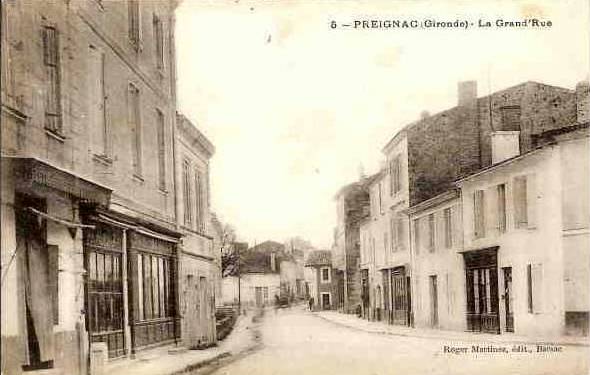 Carte postale ancienne Preignac - bourg 3