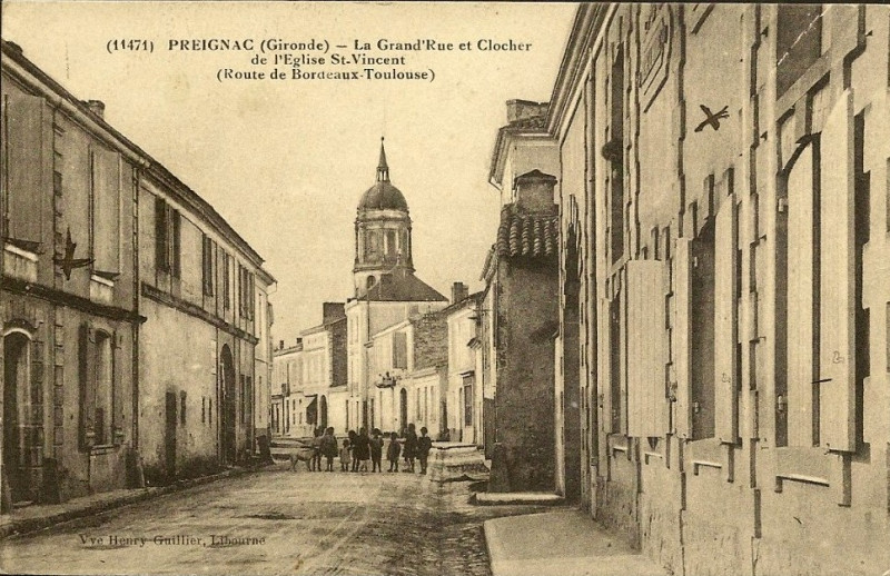 Carte postale ancienne Preignac - bourg 4