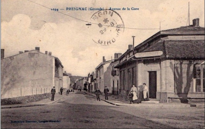 Carte postale ancienne Preignac - bourg 5