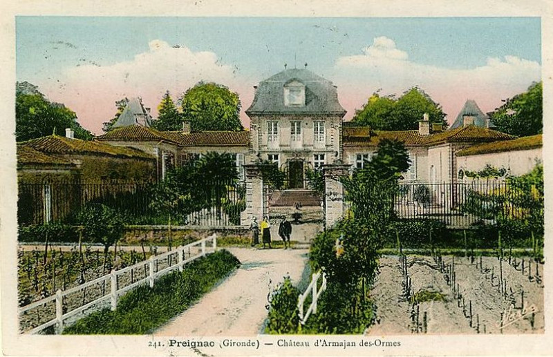 Carte postale ancienne Preignac - château d'Armajan des Ormes 1