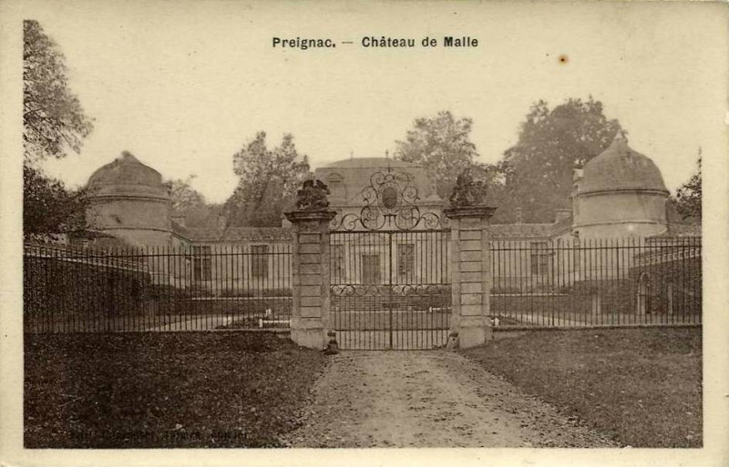 Carte postale ancienne Preignac - château de Malle 2