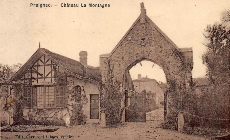 Carte postale ancienne Preignac - château la Montagne 1