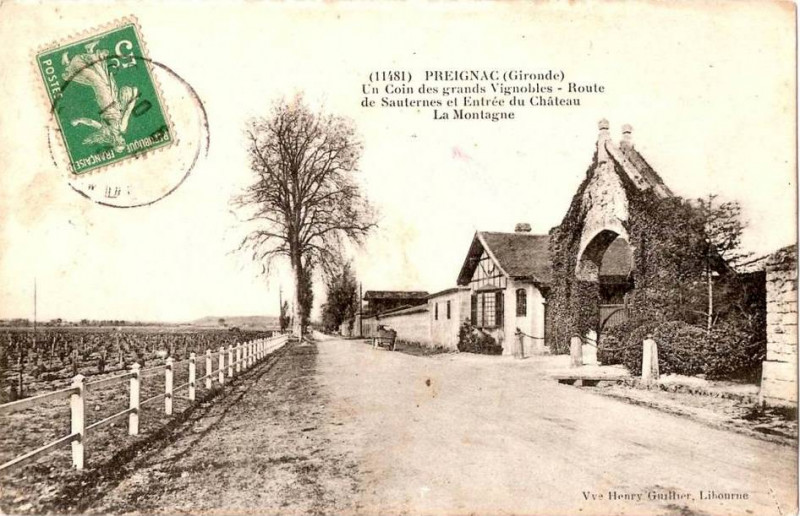 Carte postale ancienne Preignac - château la Montagne 2