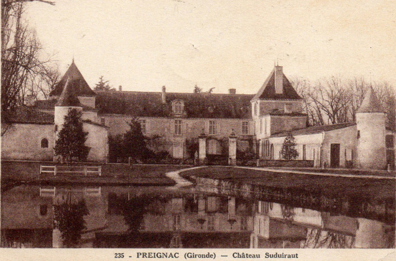 Carte postale ancienne Preignac - château Suduiraud 4