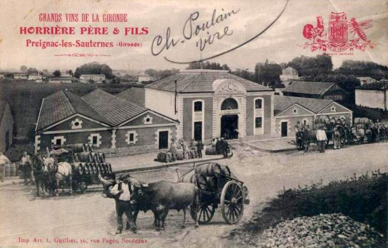 Carte postale ancienne Preignac - maison Horrière