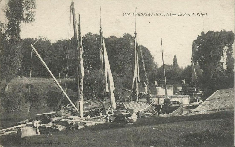 Carte postale ancienne Preignac - port 2