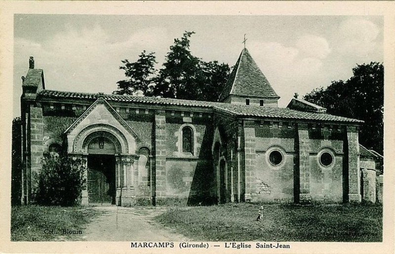 Carte postale ancienne Prignac-et-Marcamps - église 2