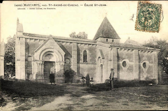 Carte postale ancienne Prignac-et-Marcamps - église 3
