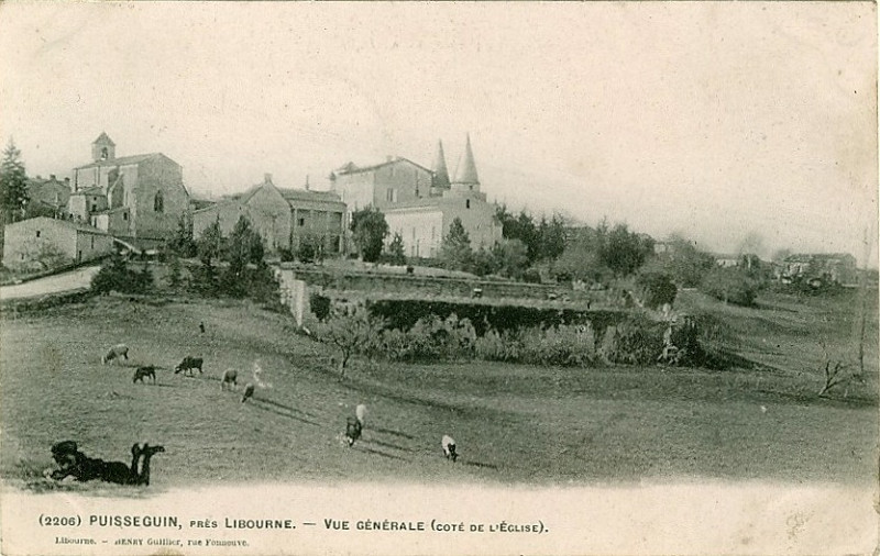Carte postale ancienne Puisseguin - vue générale 1