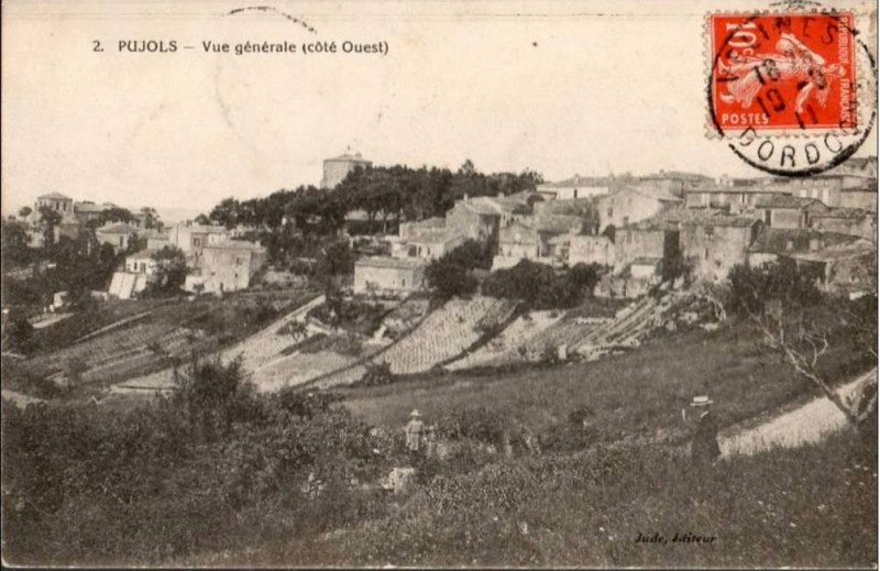 Carte postale ancienne Pujols - vue générale 2 à Pujols