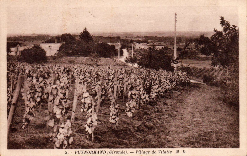 Carte postale ancienne Puynormand - village de Vilatte