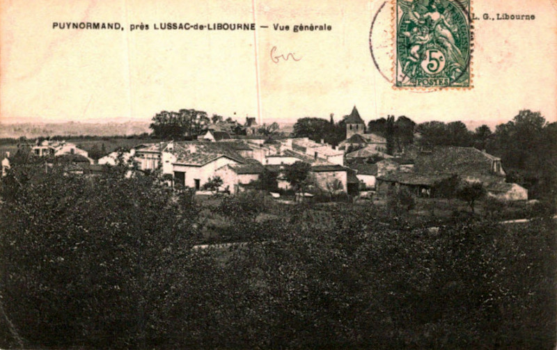 Carte postale ancienne Puynormand - vue générale 3