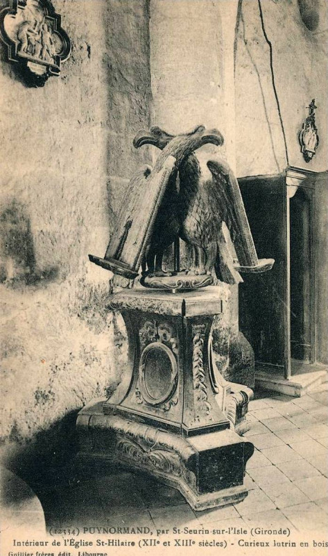 Carte postale ancienne Puynormand - église 5