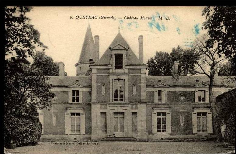 Carte postale ancienne Queyrac - château Mouva 1