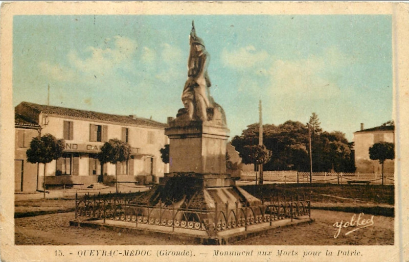 Carte postale ancienne Queyrac - Monument aux morts 1