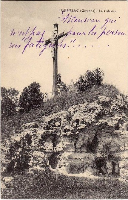 Carte postale ancienne Quinsac - Calvaire 1
