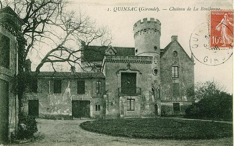 Carte postale ancienne Quinsac - château de la Boulebenne