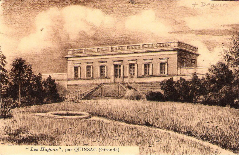 Carte postale ancienne Quinsac - château les Hugons