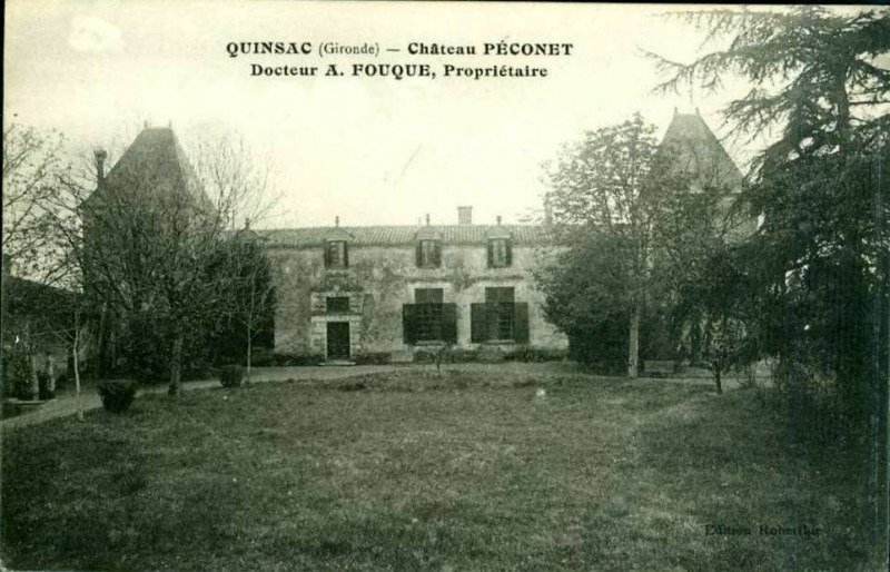 Carte postale ancienne Quinsac - château Peconet 2