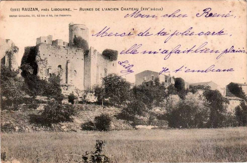 Carte postale ancienne Rauzan - château 1