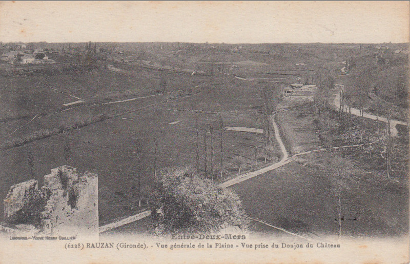 Carte postale ancienne Rauzan - vue générale 3