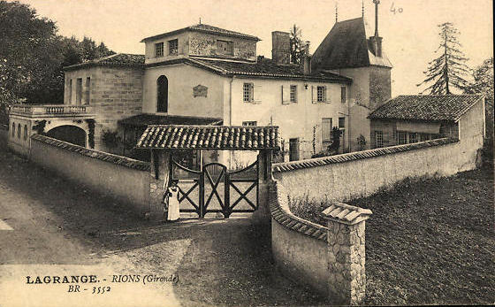 Carte postale ancienne Rions - Lagrange