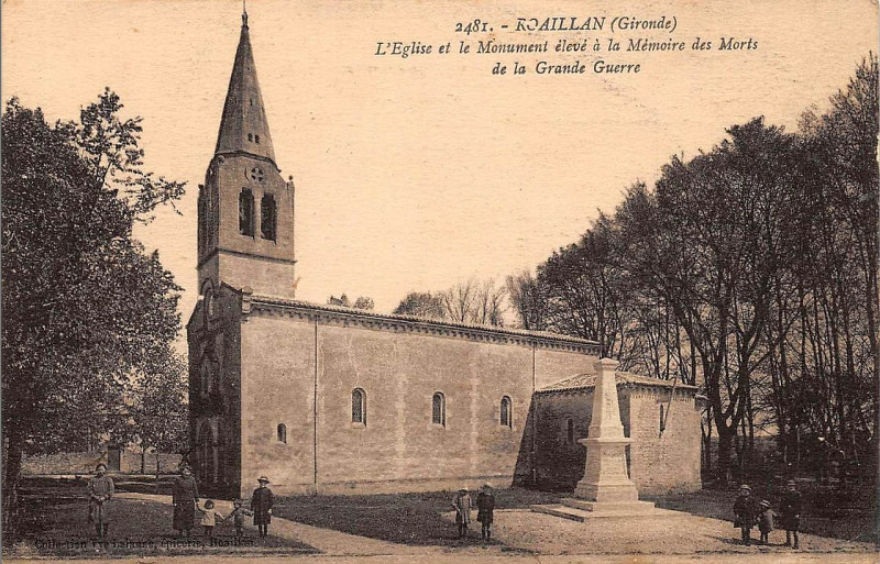 Carte postale ancienne Roaillan - église a