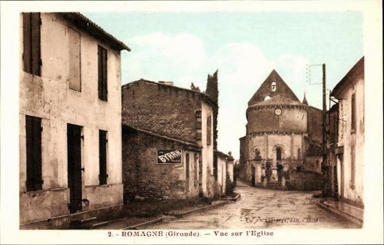 Carte postale ancienne Romagne - bourg 2