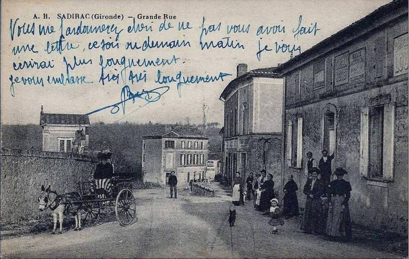 Carte postale ancienne Sadirac - bourg 1